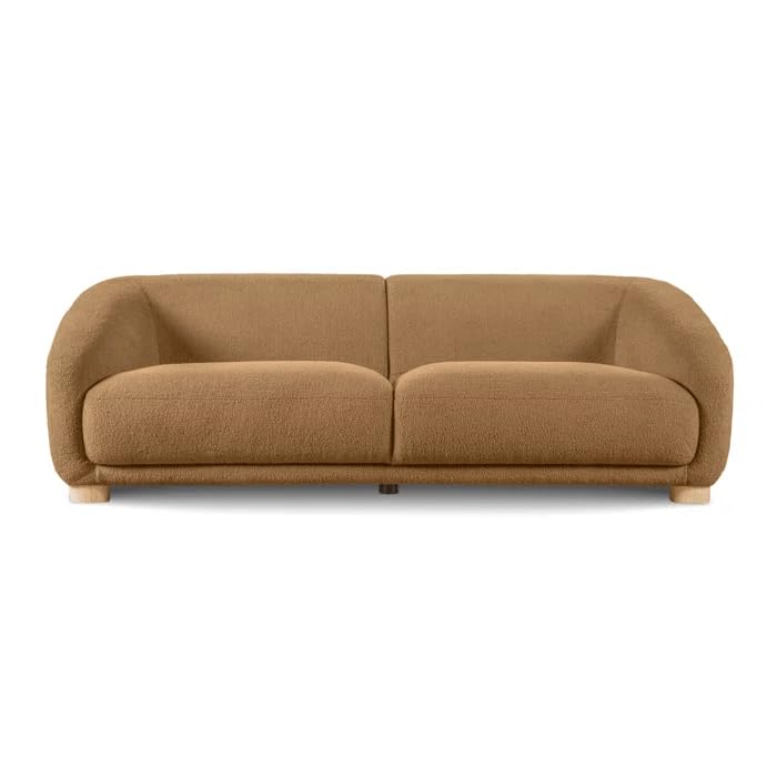 Image of Kaniel Premium Boucle Fabric 3 Seater Sofa for Living Room and Offices (Brown, 3 Seater)