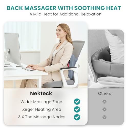 Image of Nekteck Shiatsu Foot Massager with Heat for Plantar Fasciitis | HSA Eligible FSA Heated Electric Kneading Foot Massager Machine, Heat Function and Power Cord, Idea Gifts for Him Her Man