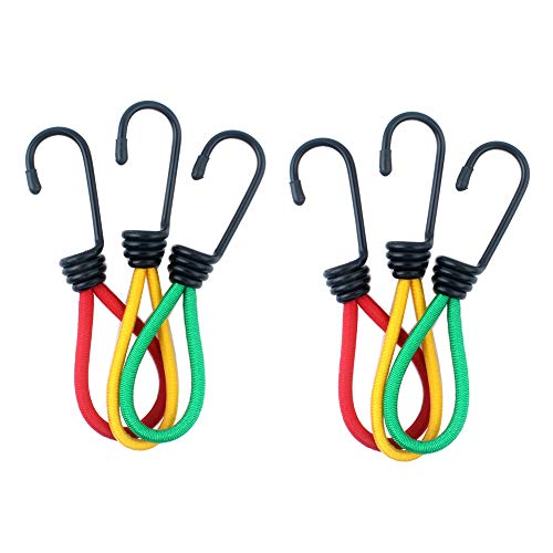 Haidong 6Pcs Outdoor Camping Tents Bungee Cord Elastic Rope Fixed Strap with Wide Opening Hooks for Camping Hiking Trunks Luggage Racks Clothes Hanger Haidong 6Pcs Outdoor Camping Tents Bungee Cord Elastic Rope Fixed Strap with Wide Opening Hooks for Camping Hiking Trunks Luggage Racks Clothes Hanger