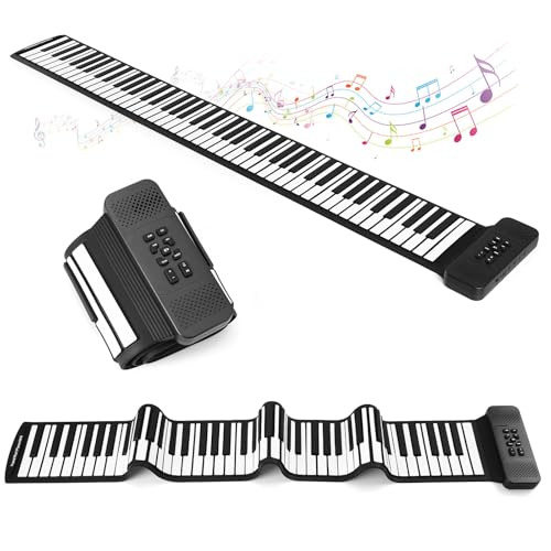 Lujex 88 Keys Roll Up Piano Full Size Portable Keyboard with Sustain Pedal & Headphone Jack | Foldable Digital Piano for Beginners Adults Gift Travel Camping