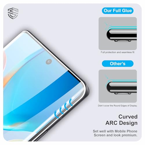 Image of Military-Grade Edge to Edge Curved Full Glue Tempered Glass For Vivo X70 Pro (6.56 Inch) With Installation Kit | Fingerprint Compatible