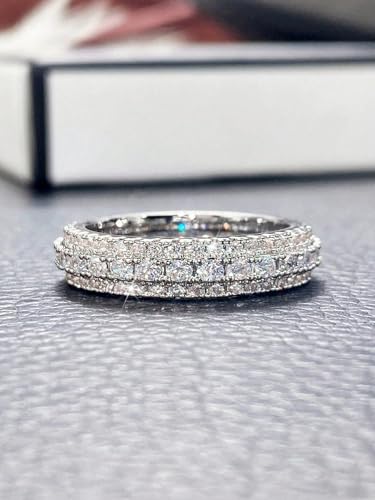 Moissanite Engagement Rings Three Stone Vintage Style Jewelry