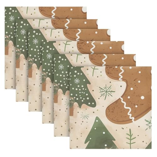Servilletas de tela navideñas multicolor pack 6 miniatura 2