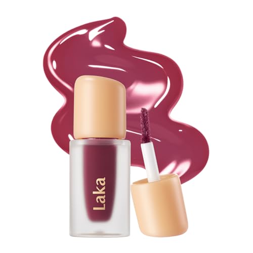Image of Laka Fruity Glam Tint Mini | Glowing Korean Lip Tint with Hydrating Lightweight Texture | Buildable Color, Non-Sticky High Shine Gloss | K-Beauty Korean Makeup | #178 Flapper, 0.07oz