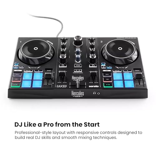 Image of Hercules DJControl Inpulse 200 MK3 DJ Controller - Serato DJ Lite, Apple Music Streaming, Stems and Beatmatch Guide Bundle with Gearlux Case and Austin Bazaar Polishing Cloth