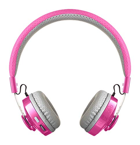 LilGadgets Untangled PRO Kids Premium Wireless Bluetooth Headphones with SharePort and Microphone (Children) - Pink (Renewed)