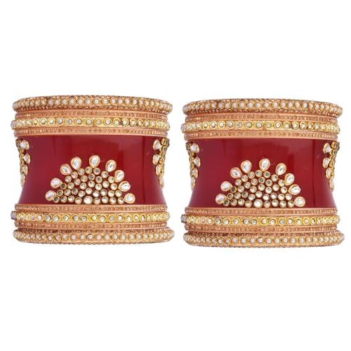 Pulseras tradicionales indias con circonita cúbica y acabado de alta joyería para mujer