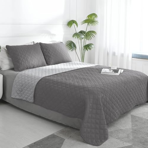 Easy-Going Full/Queen Size Reversible Quilt Set with 1 Quilt and