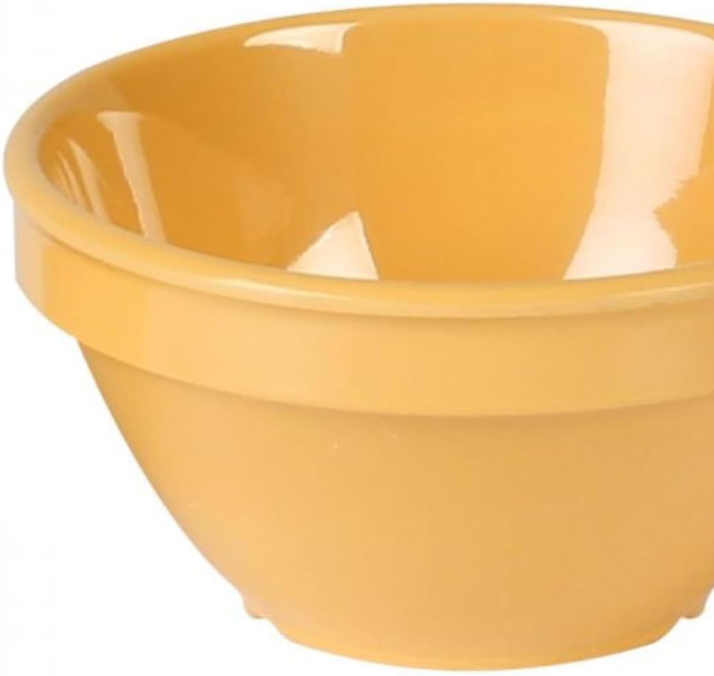 TrueCraftware- 8 oz Bouillon Cup Yellow Color Melamine Set of 12- Dishwasher Safe Break-Resistant Reusable Bowls Serving Soup Bowl Broth Cups Soup Bowls Ice Cream Dipping Sauce