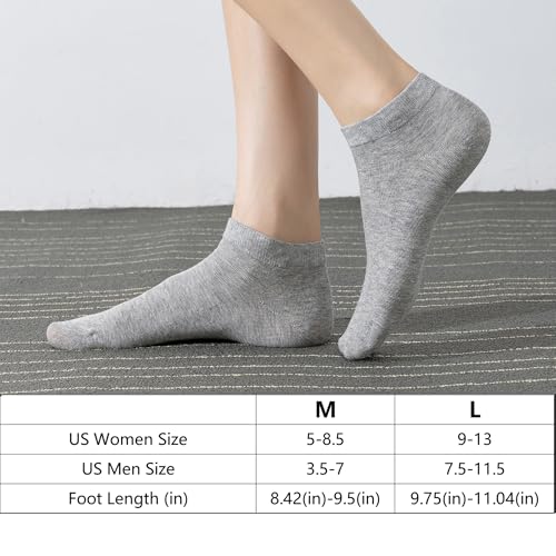 Image of DarkCom Low Cut Ankle Socks for Women and Men, 8 Pairs Thin Cotton Socks