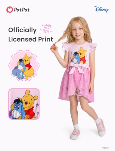 Image of Disney Princess Frozen Elsa Minnie Mouse Stitch Toddler Girl Romper With Skirt Overlay Summer Jumpsuit with Bow 2-6 Years