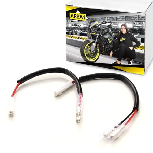Area1 Adattatore per frecce a LED per moto, 2 pezzi (compatibile con Hon da (2 fili))