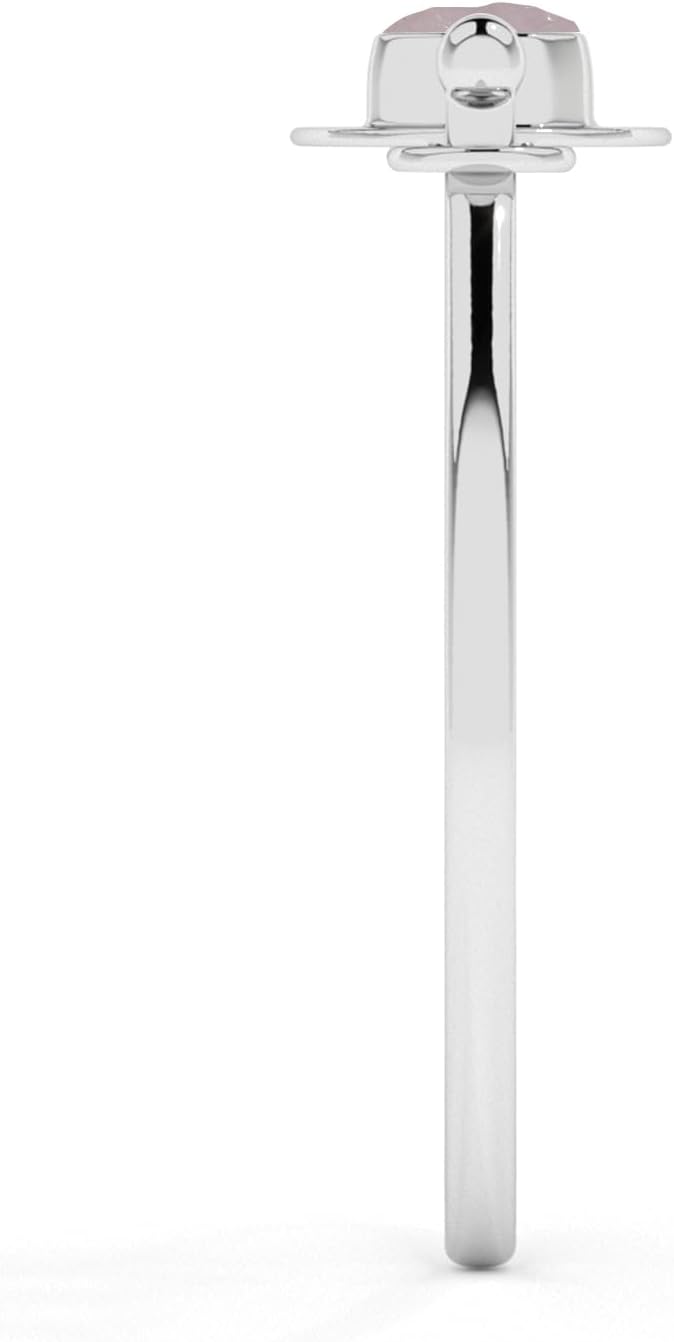 15.5x8mm Natural Raw Rose Quartz Twister Bangle Bracelet in Sterling Silver for Women, January Birthstone Jewelry Gifts for Her Birthday, Anniversary, Christmas, Graduation, Bezel-Set - Image 5