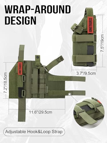 Image of OneTigris Right-Handed Nylon Pistol Holster, Belt & MOLLE Compatible