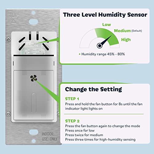 Topgreener Humidity Sensor Switch For Ventilation Fan thumb #2
