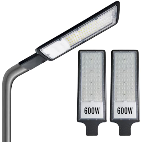 Kit 2 Luminária Led Branco Frio Alta Eficiência 600w Bivolt Rua Poste