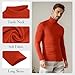 Hrbtens Men Casual Turtleneck Slim Fit Basic Tops Lightweight Thin Pullover Sweater Long Sleeve Underwear Male Blouse T-Shirt Blue
