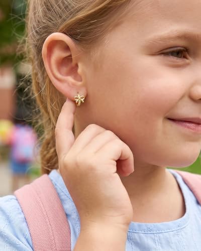 Pendientes de lazo infantiles cómodos y seguros para evitar tirones 2