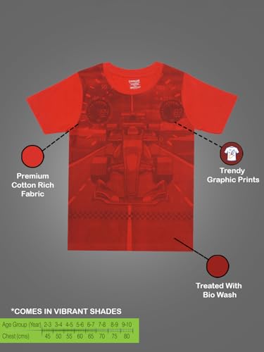 Image of Dollar Champion Cotton Regular Fit T-Shirts for Boys -Actual Color May Vary