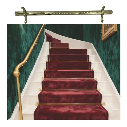 Tubo de latón pulido ajustable para asegurar alfombras en escaleras de hogar