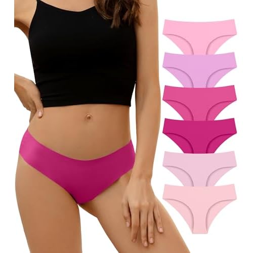 DEANGELMON Seamless Underwear for Women No Show Bikini Panties Comfortable Stretch Invisible Ladies Hipster Briefs