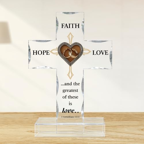 Verset de la Bible sur croix en acrylique WEBEEDY pour décoration durable