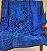 Handmade Vivid Blue Embroidered Throw Blanket