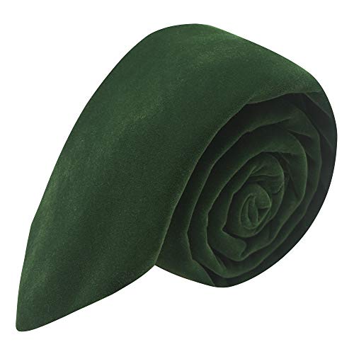 Cravate en velours vert foncé accessoire costume homme mariage hiver