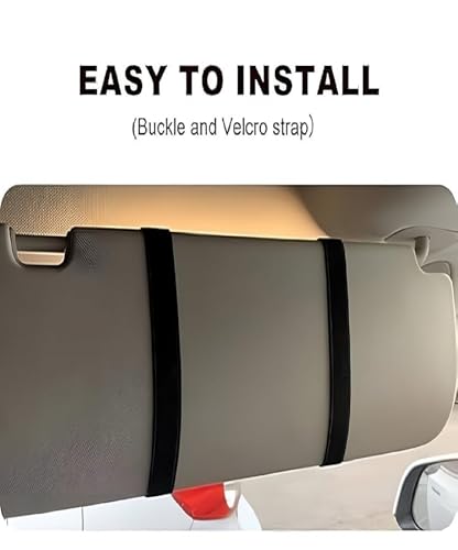 Image of Car Sun Visor LED Makeup Mirror with Touch Control, Rechargeable, Adjustable Light Modes