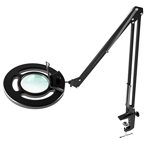 10X Desk Magnifying Glass with Light,NUEYiO 2200 Lumen Magnifying Lamp with Light, Super Bright Stepless Dimming Magnifier Lamp, Adjustable Swivel Arm Craft Lights for Projects Soldering Hobby Sewing 10X Desk Magnifying Glass with Light,NUEYiO 2200 Lumen Magnifying Lamp with Light, Super Bright Stepless Dimming Magnifier Lamp, Adjustable Swivel Arm Craft Lights for Projects Soldering Hobby Sewing