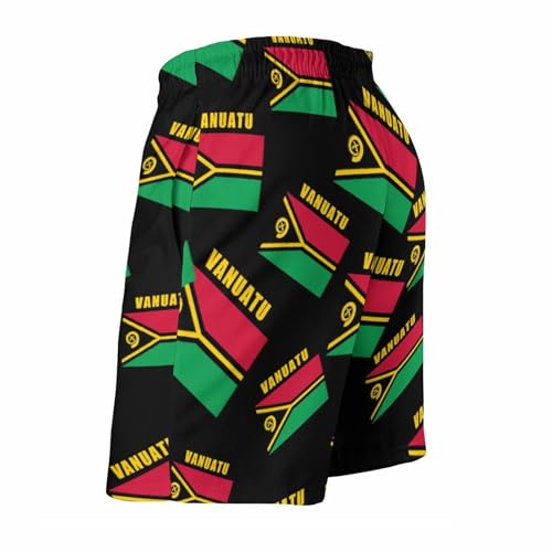 Vintage Vanuatu Flag Men's Swim Trunks Board Shorts Beachshorts Swimsuits with Pockets Mesh Liner4