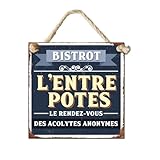 decoration theme bistrot moderne STC Plaque metal bistrot l entre potes