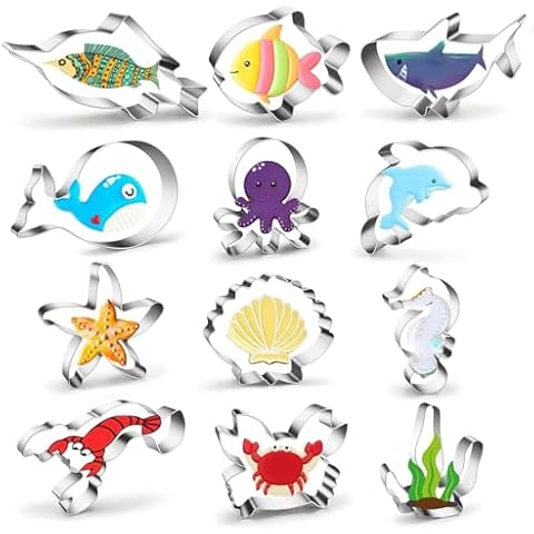 Marine Animals Cookie Cutters Set for Baking Cover