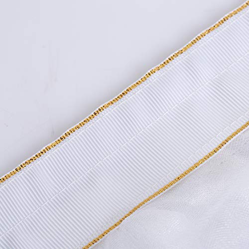 MYMM 6FT(72 * 31 in) White Tulle Tutu Table Skirt, Wedding Bridesmaid, Baby Party Skirt, Rectangle Or Round Decorative Table Decoration, Fashion Deluxe Romantic Birthday Party Shower(Wave) by MYMM - Used condition - Image 7
