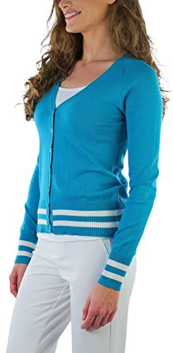 Image of ToBeInStyle Women's Long Sleeve Button Down V-Neck Cardigan