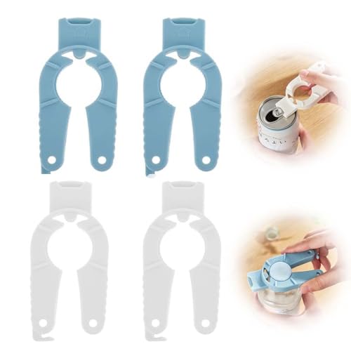4 Pezzi Apriscatole Professionale, Multifunzione Apribottiglie, Apribarattoli Manuale Utensili da Cucina per Ristorante, Bar, Anziani, Donne, Bambini, apri barattoli,Apribarattoli,apriscatole