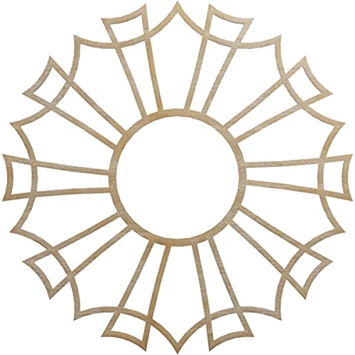 Image of Ekena Millwork 38 inchOD x 13 3 /8 inchID x 1 /4 inchT Augustus Wood Fretwork Pierced Ceiling Medallion, Birch