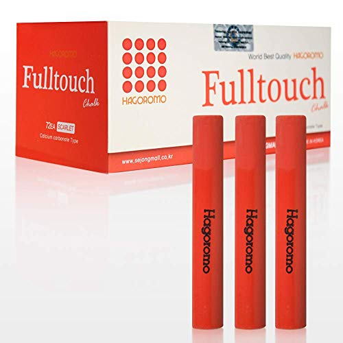 HAGOROMO Fulltouch Color Chalk 1 Box [72 Pcs/Scarlet]