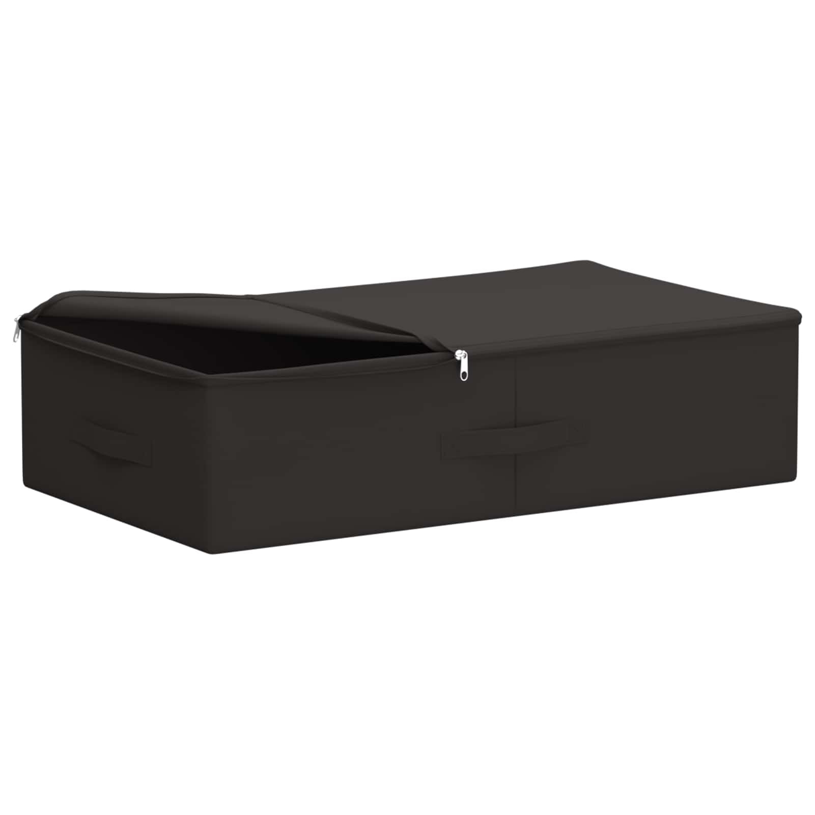 Gecheer Aufbewahrungsbox 6 pcs Anthrazit 70 x 40 x 18 cm Vliesstoff, Faltbare Stoffbox mit Deckel & Verstärkten Griffen Kleiderbox für Schrank Regal Kleidung42024590