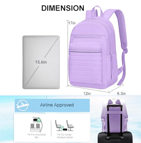 Image of KEOFID Travel Backpack for Women, Womens Work Backpacks, Anti-theft Backpack Purse, Back pack for College Girls, Carry-On Travel Backpacks,Bookbag(Purple)
