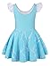 COTRIO One Piece Princess Swimsuit for Girls Short Sleeve Swim Dress Rash Guard Bathing Suit Skirted Swimwear Beach Swimming Suit 7-8 Years (Color07)