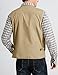 Vanchenl Herren Utility Weste Safari Reise Cargo Outdoor Arbeit Leichtes Foto Schießen Weste mit Taschen Khaki XL