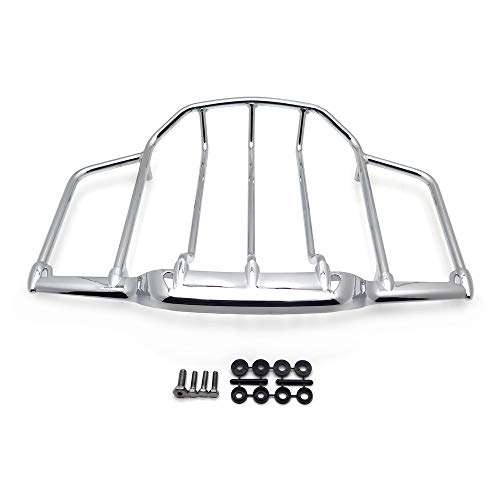 Httmt Mt502-008-Cd Chrome Luggage Rack Trail Compatible With Harley Air Wing Tour Pak Trunk Pack 1993-2013 Harley Electra Street Glide #TOP4