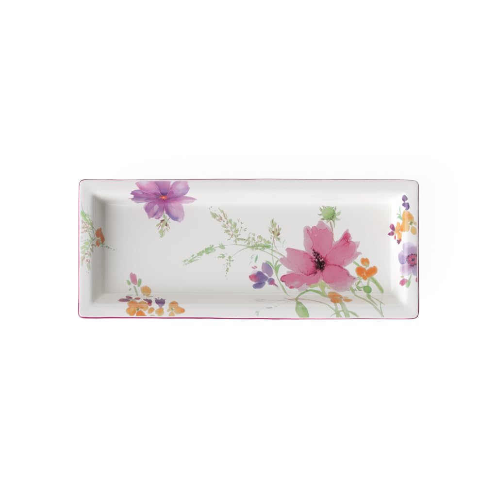 Villeroy & Boch Mariefleur Gifts Cazoleta rectangular, Porcelana Premium, Blanco/Colorido