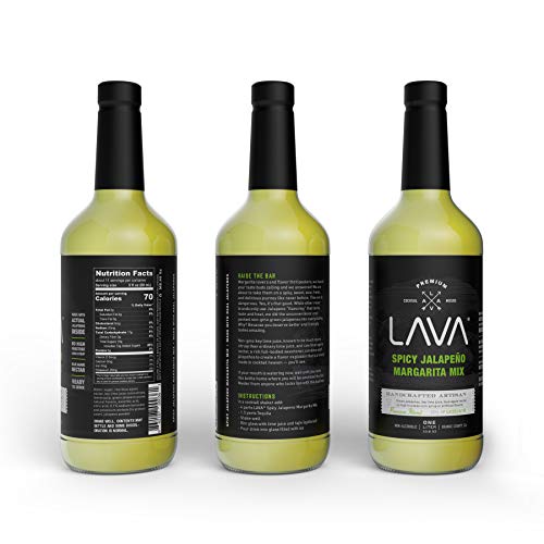 (3 Pack) LAVA Premium Spicy Jalapeño Margarita Mix by LAVA Craft Cocktail Co., Made with Real Jalapeños, Agave Nectar, Key Limes, Lots of Flavor and Ready to Use - Thumbnail 2