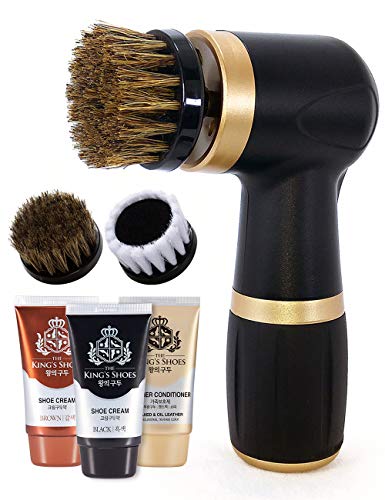Electric Shoe Polisher Kit (10 piece) - Quick & Easy Shine, Portable Handheld