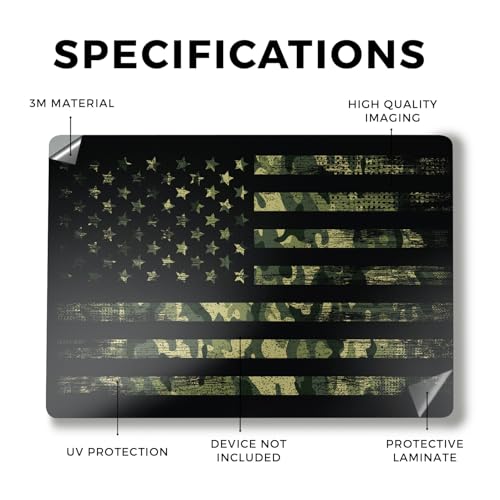 Image of Laptop Skin Compatible with Alienware M18 R2 (2024) - American Camo - Premium 3M Vinyl Protective Wrap Decal Cover - Easy to Apply | Crafted in The USA by MightySkins