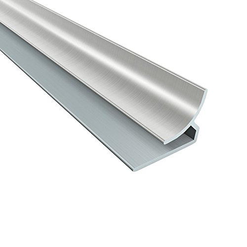 Fasade - 4 ft Decorative Vinyl Inside Corner Trim Brushed Nickel