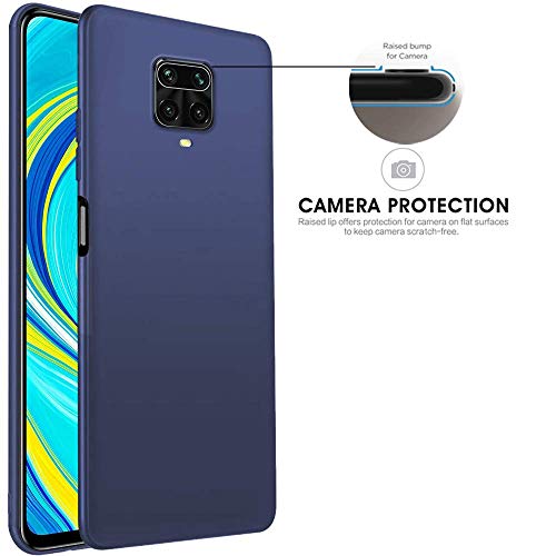 Image of TheGiftKart Sleek Back Cover Case for Redmi Note 10 Lite /Note 9 Pro /Pro Max /Poco M2 Pro | Slim Fit Protective Design | Ultra Matte Finish | Camera Protection Bump | Soft Silicon Case (Silicone, Blue)