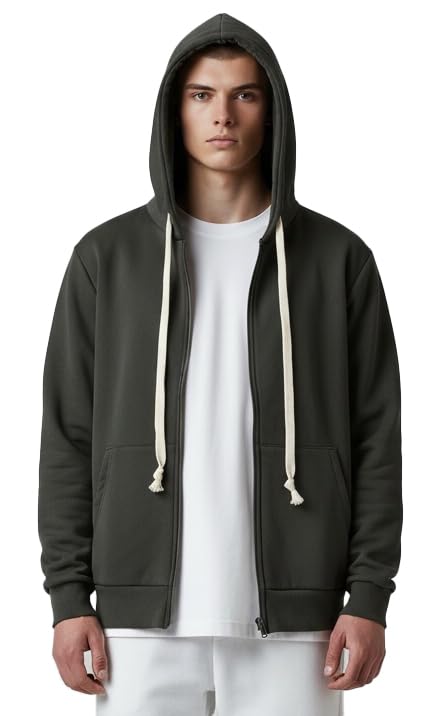 Sweat à capuche zippé Arvago veste polycoton mi-saison